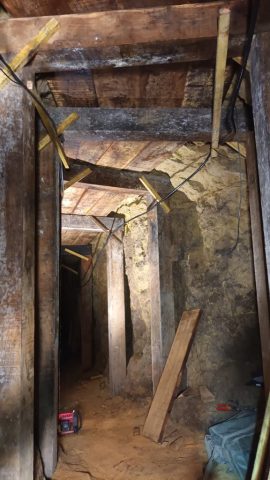 18 juillet : poursuite du chantier dans Westfalenstollen (photo AVA) 18 juillet 26, chantier dans Westfalenstollen