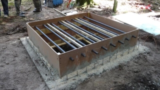 A mi-chantier, coffrage interieur